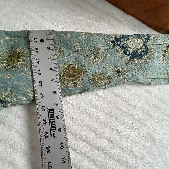 Cabi Womens Guinevere Tapestry Brocade Pea Coat Size 8 Jacquard Floral Blue - Picture 11 of 13